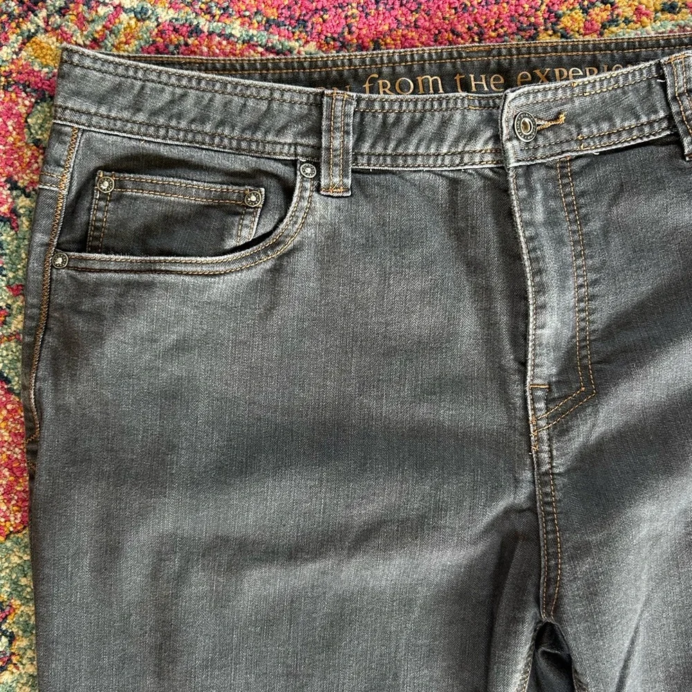 PrAna | Men's ‘Black’ Charcoal Grey Slim Fit Straight Leg Axiom Jeans Sz W38 L30